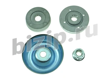 Комплект прижимных фланцев для редуктора бензокосы Хитачи CS27 (14 шлицев, чашка, гайка М 10*1,25Л) фото №17983